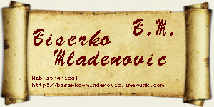 Biserko Mladenović vizit kartica